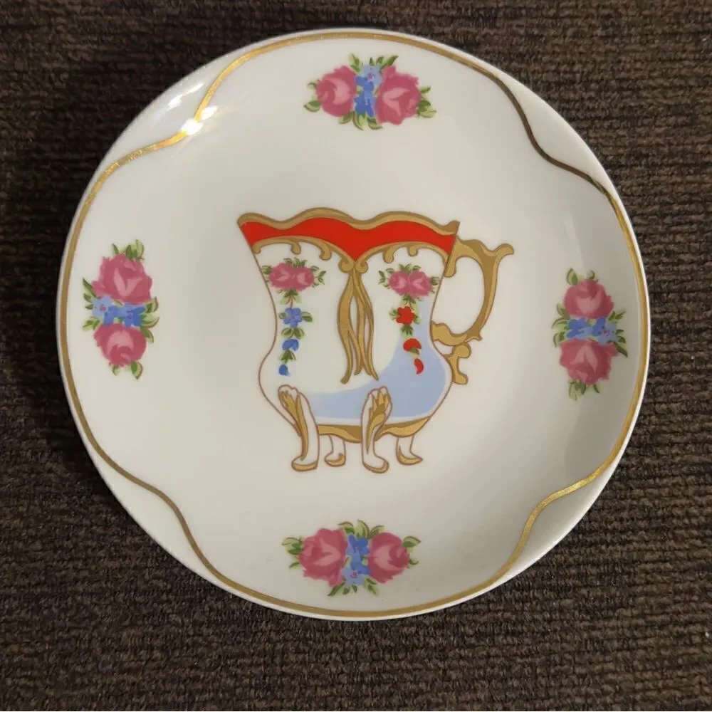 St. Martin Email de Limoges Decore a La Main a.f. Marino Floral Cup Print Saucer